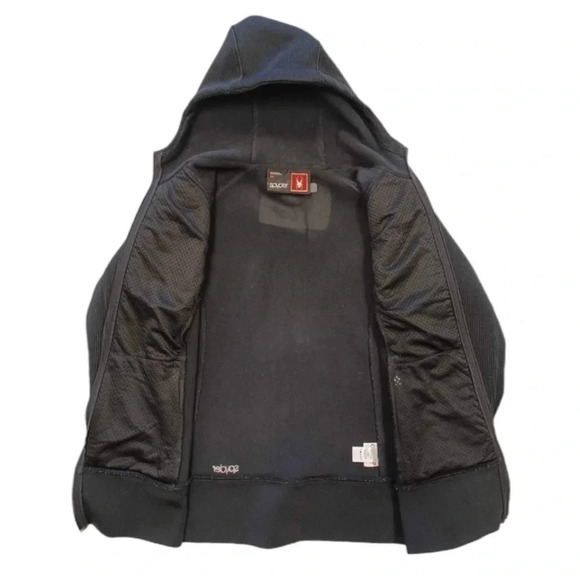 Spyder Full Zip Hoodie Mid Weight  Black Sweater Size XL - Picture 9 of 15